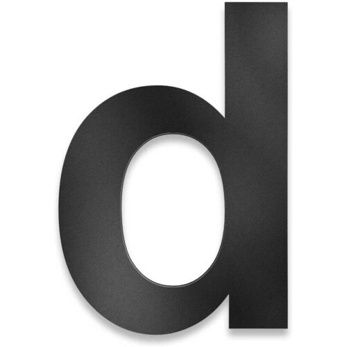 Metzler Hausnummer Edelstahl Arial Tiefschwarz Höhe 20 cm d