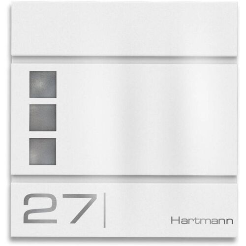 Metzler Briefkasten Weiß hochwertiger Stahl Sichtfenster Cube