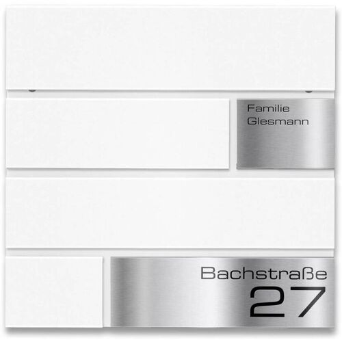 Metzler Briefkasten Design Weiß Edelstahl G