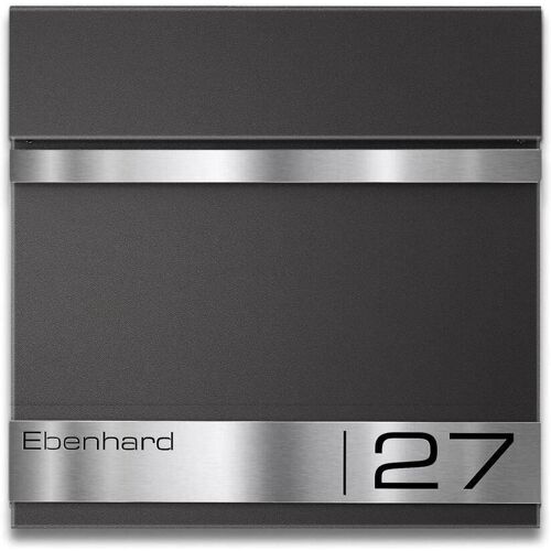 Metzler Briefkasten Eisenglimmer mit Lasergravur Stencil