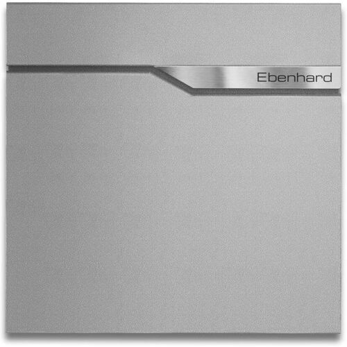 Metzler Briefkasten Graualuminium austauschbares Namensschild Ebenhard