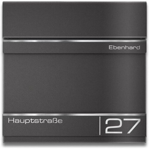 Metzler Briefkasten in DB703 Eisenglimmer Lasergravur Hermann