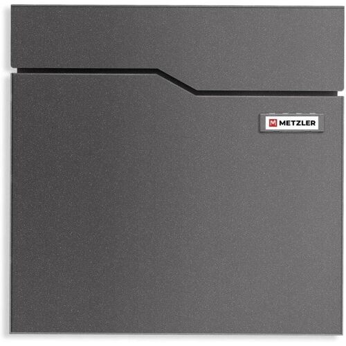 Metzler Briefkasten mit austauschbarem Namensschild DB703 Eisenglimmer Hoffmann