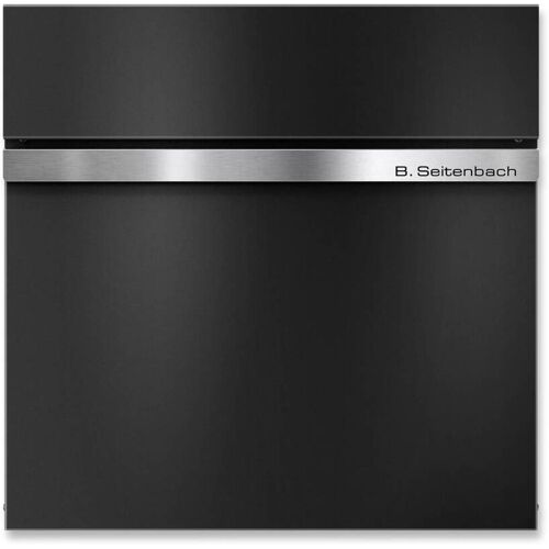 Metzler Briefkasten pulverbeschichtet Lasergravur RAL 9005 Tiefschwarz Stelio