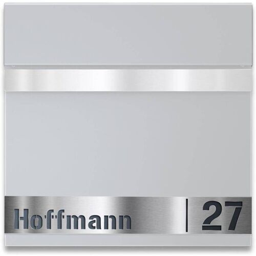 Metzler Ersatz Gravurplatte aus Edelstahl für Briefkasten "Gustav"