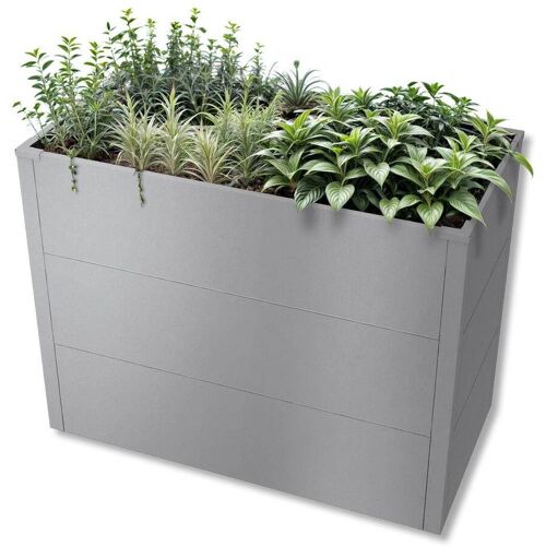 Metzler Hochbeet M für den Garten Pulverbeschichtet Grau 100 x 50 x 77 cm