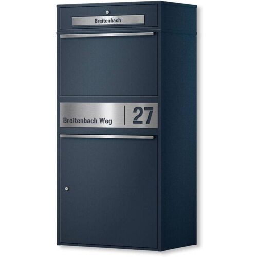 Metzler Paketbox XL mit Briefkasten Paketkasten rostfrei personalisiert mit Gravur Anthrazit Bispo Max 2