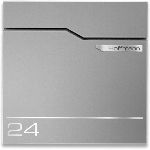 Metzler Briefkasten austauschbares Namensschild Graualuminium Hoffmann