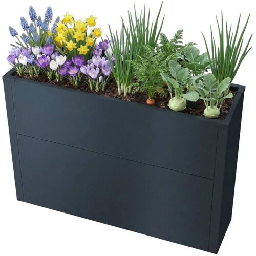 Metzler Hochbeet L für den Garten kompakte Größe RAL 7016 Anthrazitgrau 25 x 100 x 77 cm