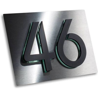 Metzler Hausnummernschild mit 3D-Ziffer in Anthrazit Metzler Hausnummernschild mit 3D-Ziffer in Anthrazit