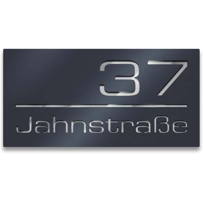 Metzler 3D-Hausnummernschild aus Edelstahl in Anthrazit Metzler 3D-Hausnummernschild aus Edelstahl in Anthrazit