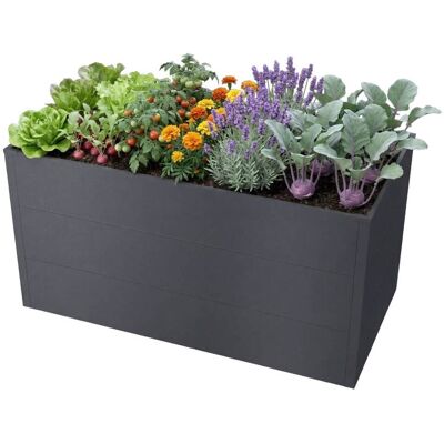 Metzler Hochbeet L für den Garten Pulverbeschichtet Eisenglimmer 150 x 75 x 77 cm Metzler Hochbeet L für den Garten Pulverbeschichtet Eisenglimmer 150 x 75 x 77 cm