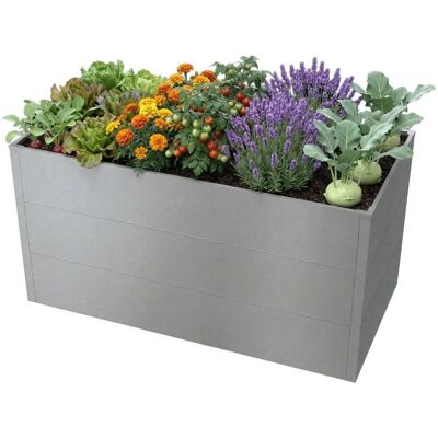 Metzler Hochbeet L für den Garten Pulverbeschichtet Grau 150 x 75 x 77 cm Metzler Hochbeet L für den Garten Pulverbeschichtet Grau 150 x 75 x 77 cm