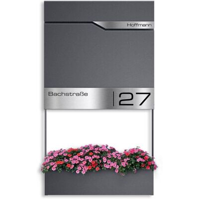 Metzler Briefkasten mit Blumenkasten personalisiert mit Gravur Eisenglimmer Siebert Frame J Metzler Briefkasten mit Blumenkasten personalisiert mit Gravur Eisenglimmer Siebert Frame J