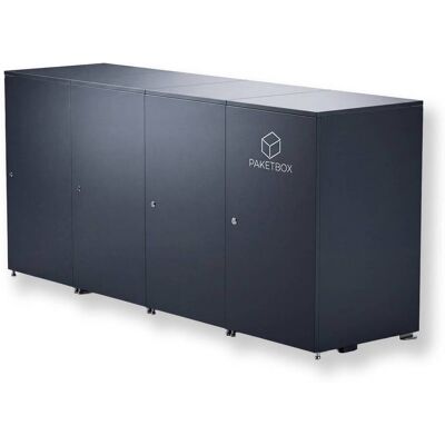 Metzler Mülltonnenbox 3er mit Paketbox Extra großes Volumen Aus Aluminium Höhenverstellbare Füße Anthrazit Metzler Mülltonnenbox 3er mit Paketbox Extra großes Volumen Aus Aluminium Höhenverstellbare Füße Anthrazit