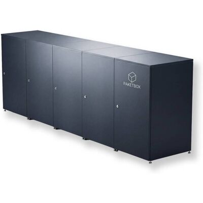 Metzler Mülltonnenbox 4er mit Paketbox Extra großes Volumen Aus Aluminium Höhenverstellbare Füße Anthrazit Metzler Mülltonnenbox 4er mit Paketbox Extra großes Volumen Aus Aluminium Höhenverstellbare Füße Anthrazit