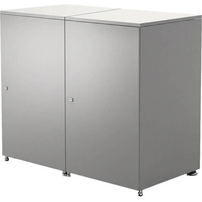 Metzler Mülltonnenbox 2er 240l aus Aluminium rostfrei & massiv Grau Metzler Mülltonnenbox 2er 240l aus Aluminium rostfrei & massiv Grau