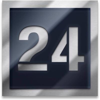 Metzler Hausnummernschild quadratisch Edelstahl Anthrazit Metzler Hausnummernschild quadratisch Edelstahl Anthrazit