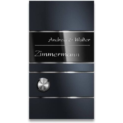 Metzler Design Funkklingel Anthrazit Gravur Ava Slim