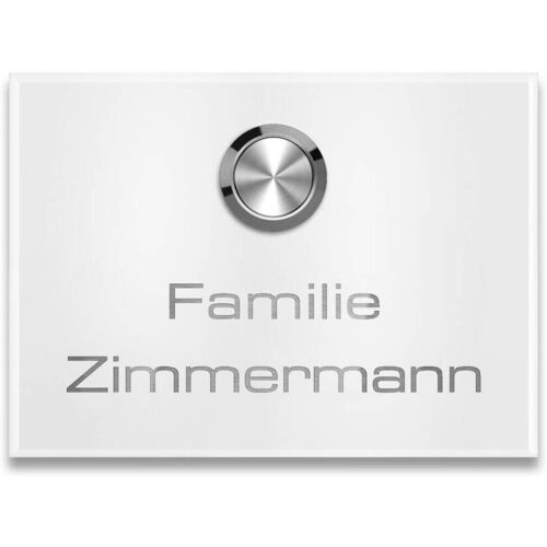 Metzler Funkklingel kabellos Edelstahl V2A Aufputz Türklingel IP67 150m Reichweite RAL 9016 Weiß Vitus