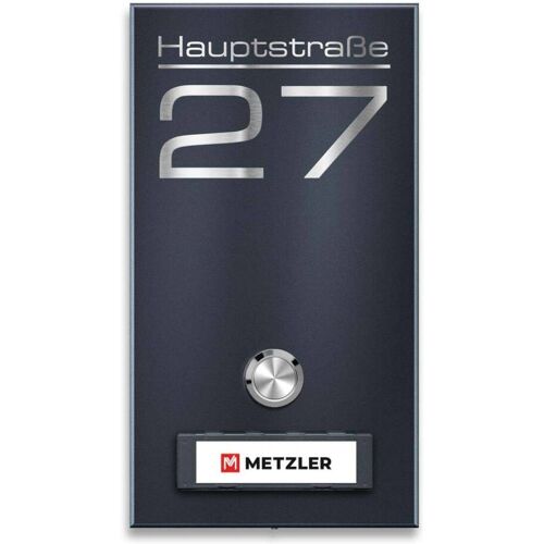 Metzler Funkklingel Anthrazit austauschbares Namensschild Tara