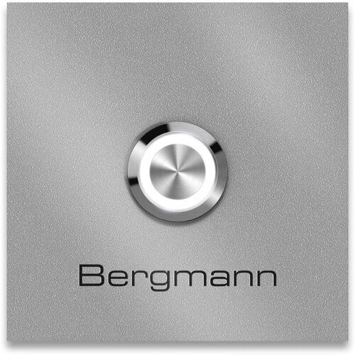 Metzler Türklingel mit Gravur + LED-Taster RAL 9007 Graualuminium Stella