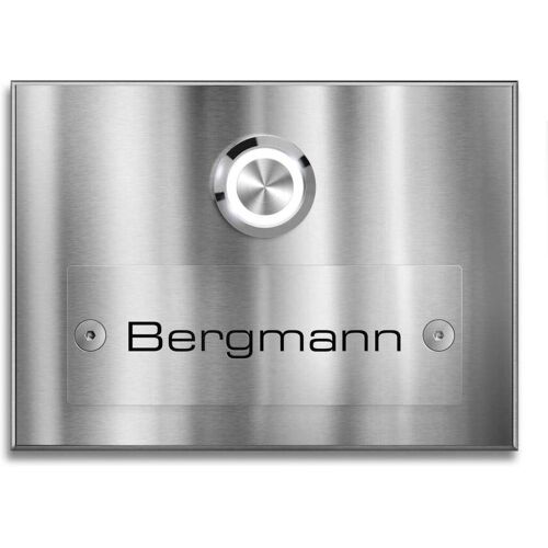 Metzler Klingel Edelstahl Aufputz Gravur optional Kasa