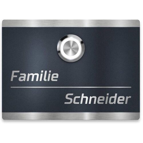 Metzler Türklingel Edelstahl Anthrazit Klingeltaster LED optional Heidi