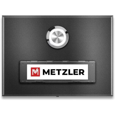 Metzler Türklingel Aufputz Eisenglimmer austauschbares Namensschild Abakos Metzler Türklingel Aufputz Eisenglimmer austauschbares Namensschild Abakos