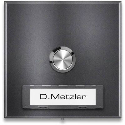 Metzler Aufputz Türklingel austauschbares Namensschild DB 703 Eisenglimmer Parisa Metzler Aufputz Türklingel austauschbares Namensschild DB 703 Eisenglimmer Parisa