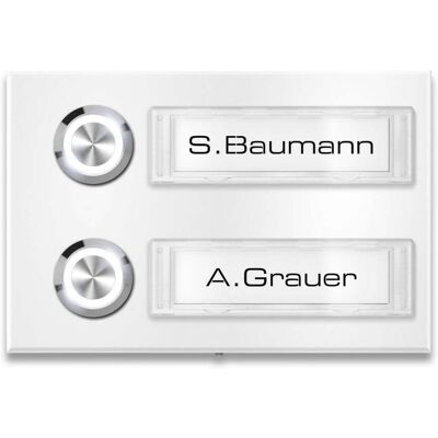 Metzler Türklingel Aufputz Namensschilder RAL 9016 Verkehrsweiß Tovi M2 Metzler Türklingel Aufputz Namensschilder RAL 9016 Verkehrsweiß Tovi M2