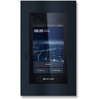 Metzler Türsprechanlage mit Kamera Gesichtserkennung Touch-Display Live-HD-Video Ein- und Mehrfamilien Anthrazit SDM10X Metzler Türsprechanlage mit Kamera Gesichtserkennung Touch-Display Live-HD-Video Ein- und Mehrfamilien Anthrazit SDM10X