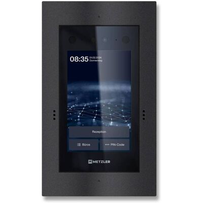 Metzler Türsprechanlage mit Kamera Gesichtserkennung Touch-Display Live-HD-Video Ein- und Mehrfamilien Eisenglimmer SDM10X Metzler Türsprechanlage mit Kamera Gesichtserkennung Touch-Display Live-HD-Video Ein- und Mehrfamilien Eisenglimmer SDM10X