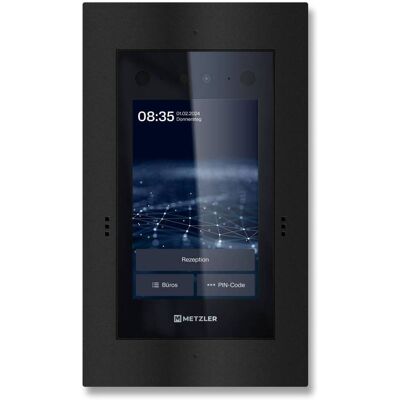 Metzler Türsprechanlage mit Kamera Gesichtserkennung Touch-Display Live-HD-Video Ein- und Mehrfamilien Schwarz SDM10X Metzler Türsprechanlage mit Kamera Gesichtserkennung Touch-Display Live-HD-Video Ein- und Mehrfamilien Schwarz SDM10X