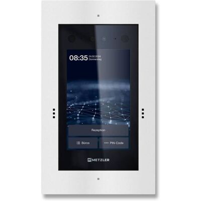 Metzler Türsprechanlage mit Kamera Gesichtserkennung Touch-Display Live-HD-Video Ein- und Mehrfamilien Weiß SDM10X Metzler Türsprechanlage mit Kamera Gesichtserkennung Touch-Display Live-HD-Video Ein- und Mehrfamilien Weiß SDM10X