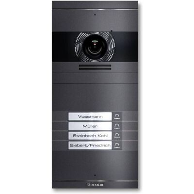 Metzler VDM10 2.0 Video-Türsprechanlage mit austauschbarem Namensschild Eisenglimmer 4 Klingeltaster Neo Metzler VDM10 2.0 Video-Türsprechanlage mit austauschbarem Namensschild Eisenglimmer 4 Klingeltaster Neo