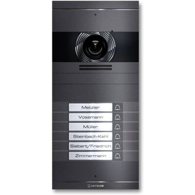 Metzler VDM10 2.0 Video-Türsprechanlage mit austauschbarem Namensschild Eisenglimmer 6 Klingeltaster Neo Metzler VDM10 2.0 Video-Türsprechanlage mit austauschbarem Namensschild Eisenglimmer 6 Klingeltaster Neo