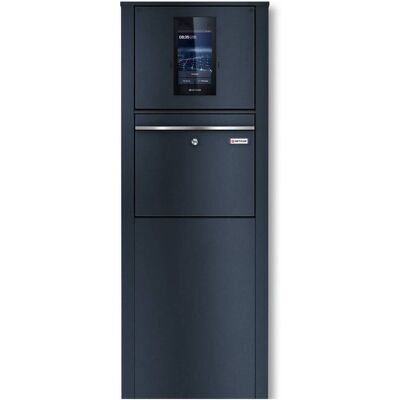 Metzler Standbriefkasten mit Video-Türsprechanlage für Einfamilienhaus SDM10 Touch-Display Anthrazit RAL7016 Metzler Standbriefkasten mit Video-Türsprechanlage für Einfamilienhaus SDM10 Touch-Display Anthrazit RAL7016
