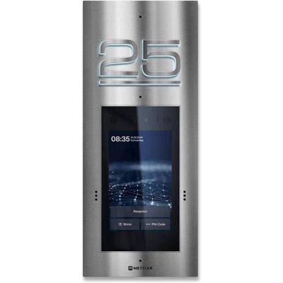 Metzler Türsprechanlage mit Kamera Gesichtserkennung Touch-Display Hausnummer beleuchtet Live-HD-Video Ein- und Mehrfamilien Edelstahl SDM10H Metzler Türsprechanlage mit Kamera Gesichtserkennung Touch-Display Hausnummer beleuchtet Live-HD-Video Ein- und Mehrfamilien Edelstahl SDM10H