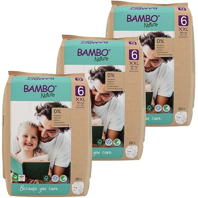Bambo Nature Windel Größe 6 Vorteilspackung (60 Windeln) Bambo Nature Windel Größe 6 Vorteilspackung (60 Windeln)