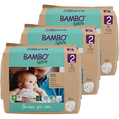 Bambo Nature Windeln Größe 2 Sparpackung (90 Stück) Bambo Nature Windeln Größe 2 Sparpackung (90 Stück)