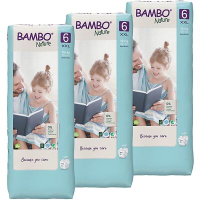 Bambo Nature Windel Größe 6 Sparpackung (120 Stück) Bambo Nature Windel Größe 6 Sparpackung (120 Stück)