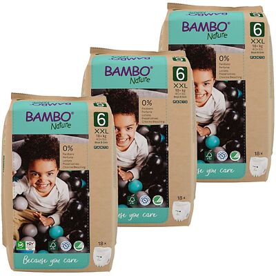 Bambo Nature Training Pants - Größe 6 - Sparpackung (54 Stück) Bambo Nature Training Pants - Größe 6 - Sparpackung (54 Stück)