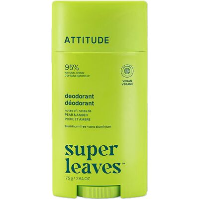 Attitude Super Leaves Deodorant Twist & Glide - Birne & Amber Attitude Super Leaves Deodorant Twist & Glide - Birne & Amber