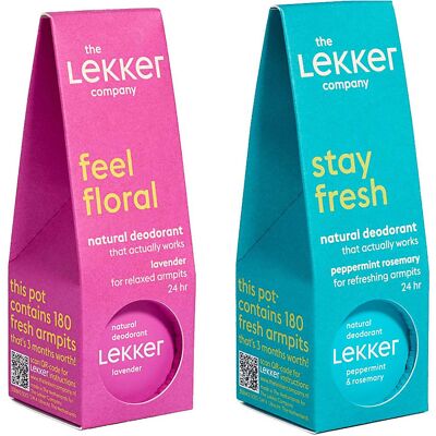 The Lekker Company Deodorant Lavendel & Pfefferminze Set The Lekker Company Deodorant Lavendel & Pfefferminze Set