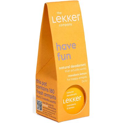 Lekker Company Mandarijn & Citroen Deodorant - Natürlicher Zitrusduft Lekker Company Mandarijn & Citroen Deodorant - Natürlicher Zitrusduft