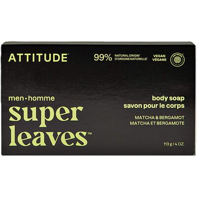 Attitude Super Leaves Körperseife für Männer - Matcha & Bergamotte Attitude Super Leaves Körperseife für Männer - Matcha & Bergamotte