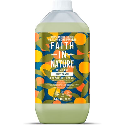 Faith In Nature Grapefruit & Orange Duschgel & Schaumbad - 5L Faith In Nature Grapefruit & Orange Duschgel & Schaumbad - 5L