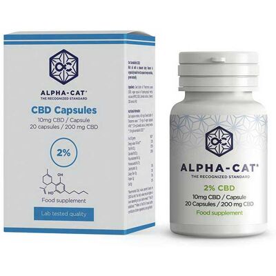 Alpha-Cat CBD Kapseln - Bio-Hanf - 20x10mg Alpha-Cat CBD Kapseln - Bio-Hanf - 20x10mg