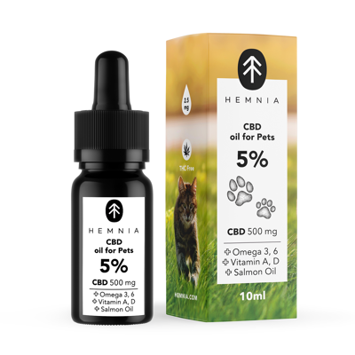 Hemnia CBD Lachsöl für Haustiere - 5% CBD - 500 mg - 10 ml Hemnia CBD Lachsöl für Haustiere - 5% CBD - 500 mg - 10 ml